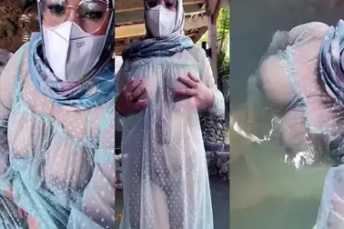 Bokep Indo Jilboobrs Bajunya Transparan di Kolam